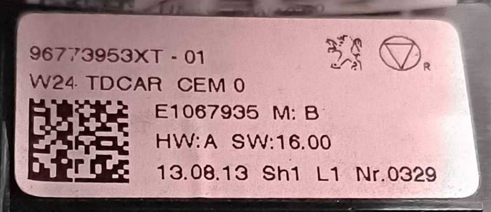Comando Chauffage / Sofagem 96773953XT - PEUGEOT 508 II
