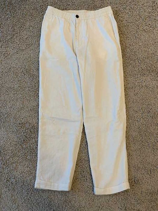 Joggersy z lnem Regular Fit