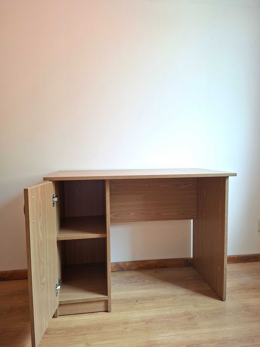 Biurko komputerowe, małe, do biura, pokoju, jasny brąz, 75x100x50 cm