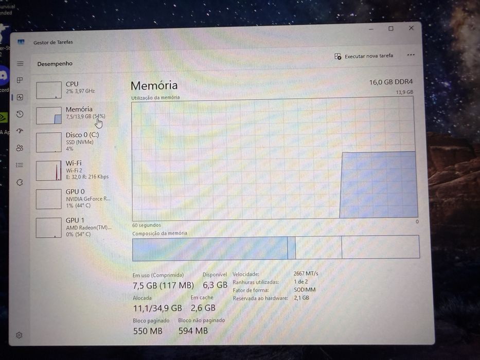 Portátil Gaming Lenovo Legion 15.6” 165Hz Ryzen 7 16GB RAM 512GB NVME Nvidia RTX3060 6GB