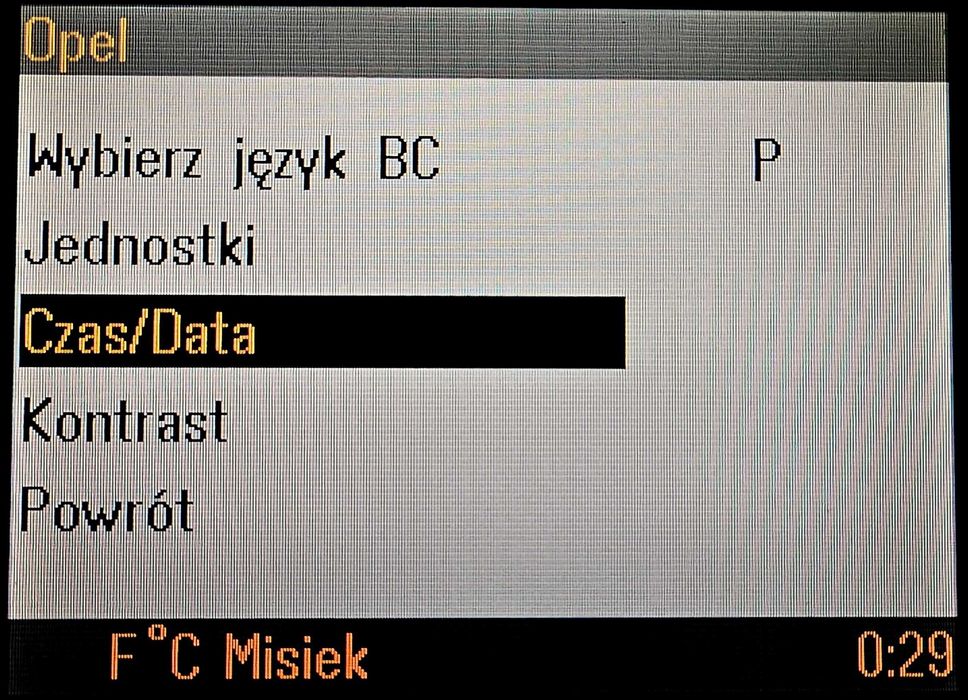 Opel Omega CID - język polski