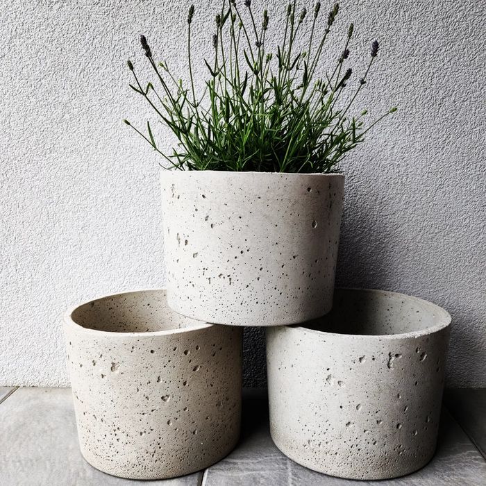 Zewnętrzne betonowe donice