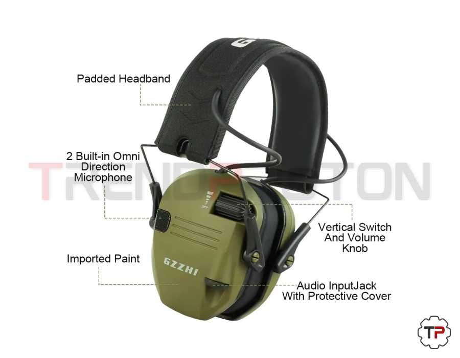 Auscultadores | Proteção contra Ruído | Ideal p/ Tiro