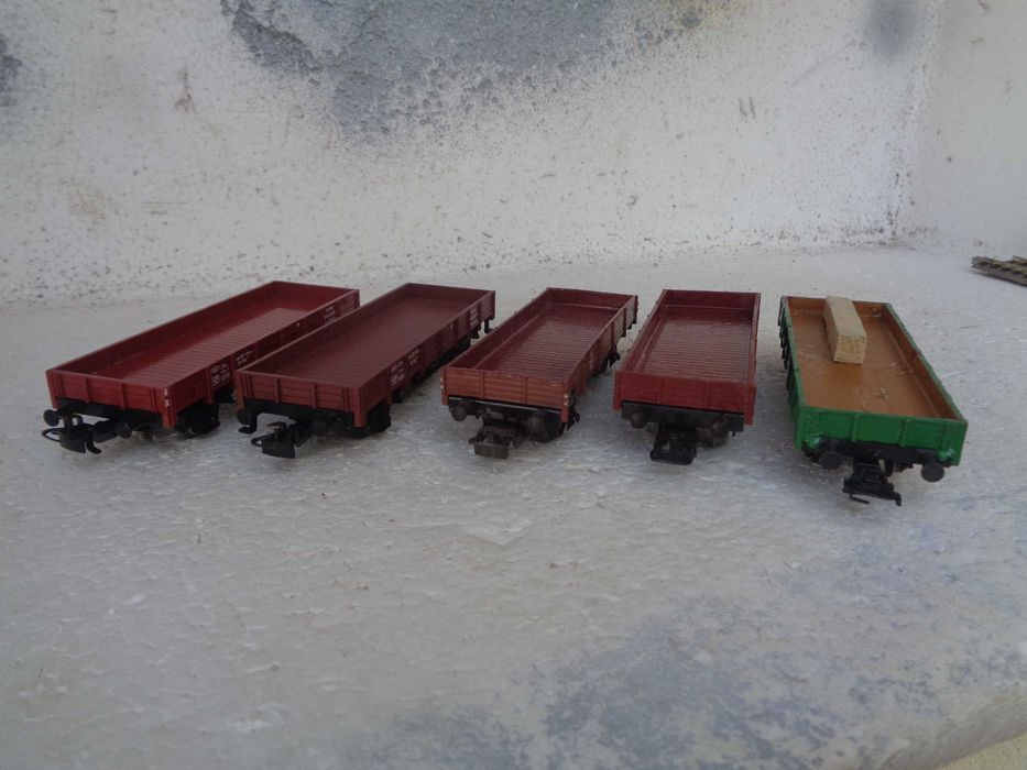 1:87 Marklin Lote de 5 vagões caixa aberta comboio