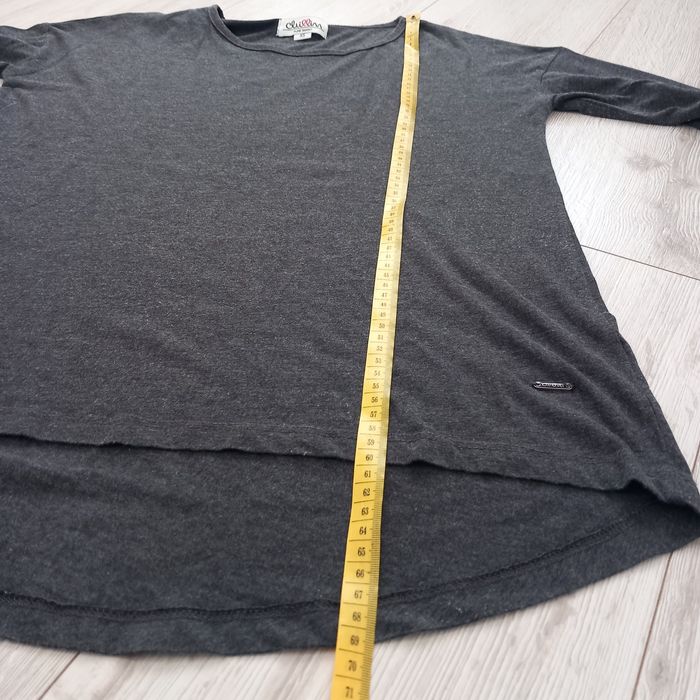 Gładka koszulka oversize T-shirt z długim rękawem