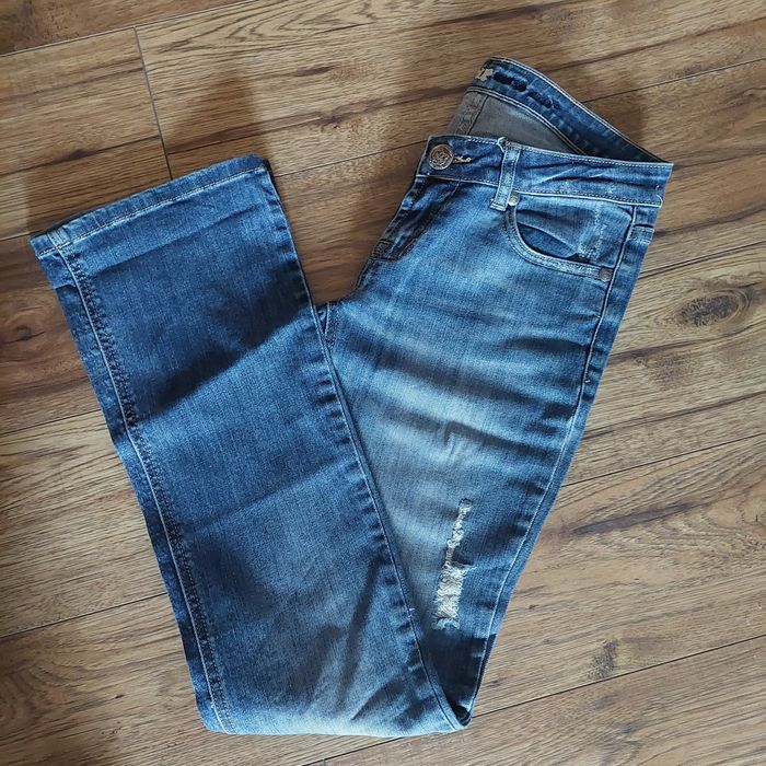 Spodnie jeansowe damskie dzwony, Machine z USA, L