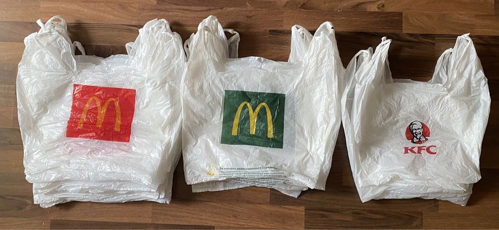 Пакет кулек кулёк макдональдс мак дональдс кфц mcdonalds kfc
