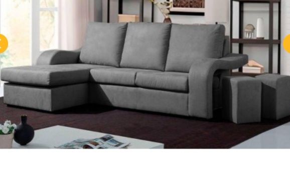 Sofá 3 lugares com cheise long