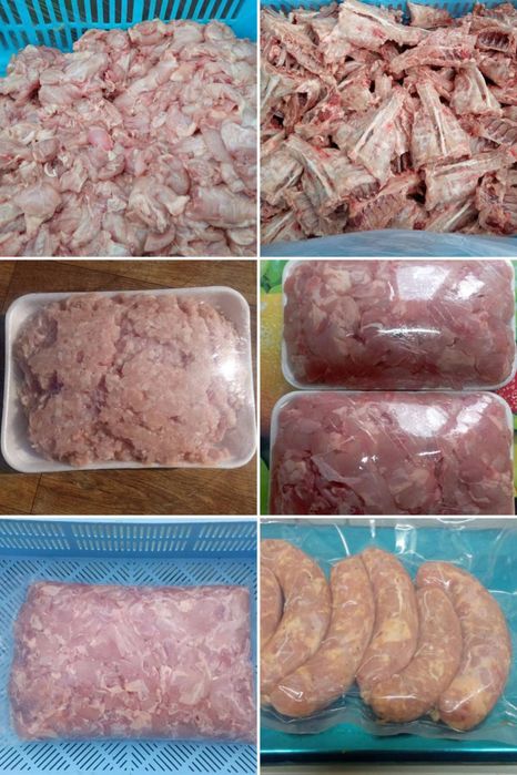 Філе шматочки, ковбаски, фарш, м'ясо куряче