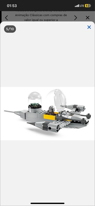 LEGO Star Wars N-1 Starfighter Mando e Grogu: Por abrir.