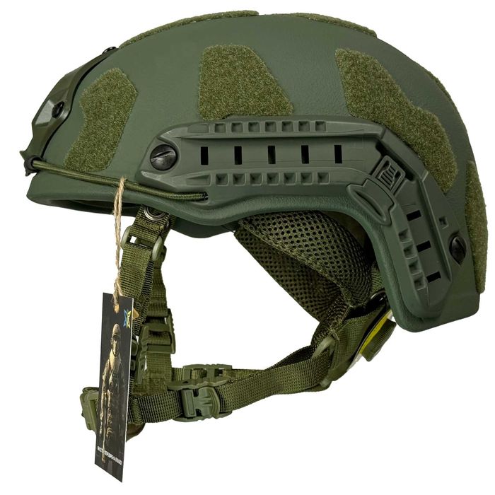 Новий шолом FAST VELCRO 2.0 з підвісною WENDY 1 класу ДСТУ. Олива.