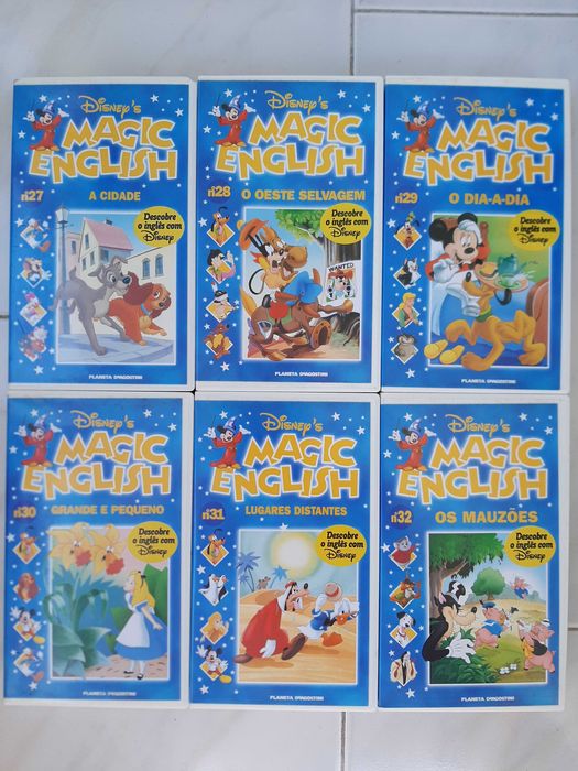 Livros e cassetes - Disney's Magic English