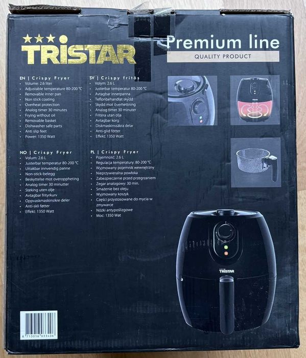 nowa frytownica beztłuszczowa TRISTAR FR-6988 PRP airfryer frytkownica