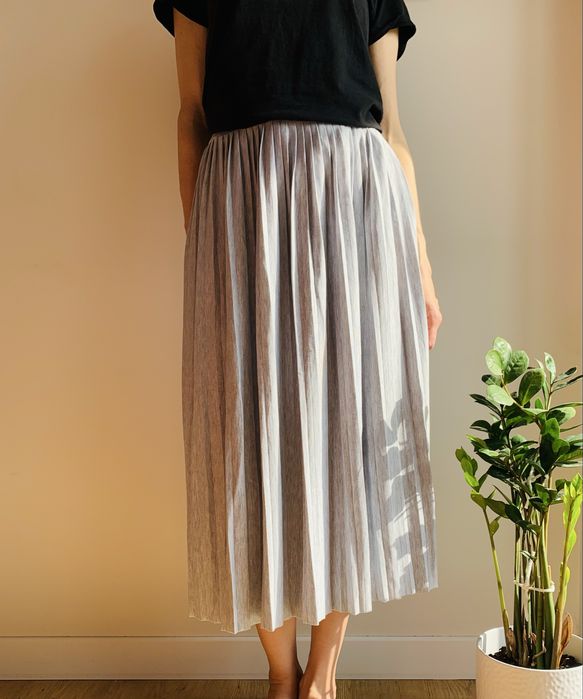 jasnoszara plisowana spódnica House, S/36