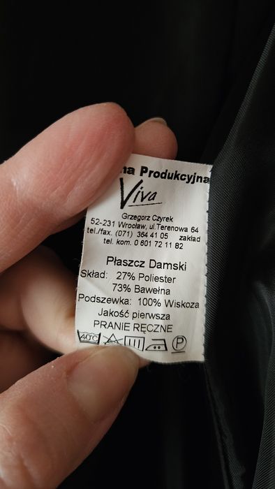 Płaszczyk damski przejściowy w kratkę 42