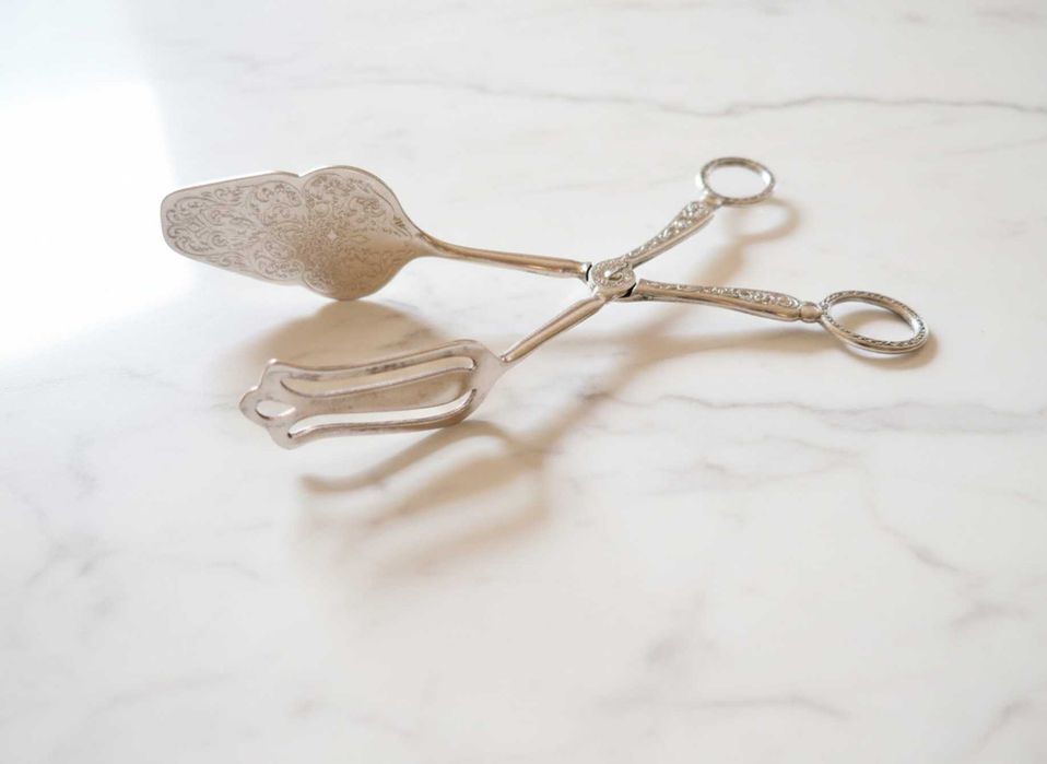 Vintage Cake Tongs with Silver Plating434038196374097920