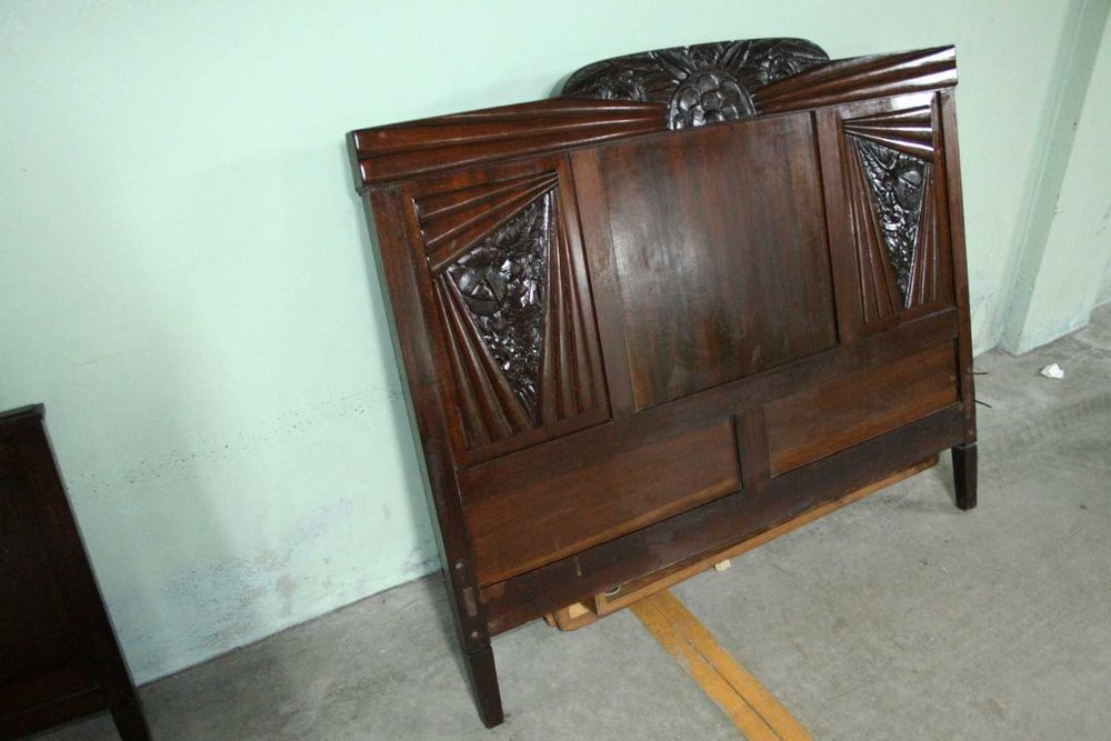 Antique Double Bed, Hand-Carved, Solid Wood64584404802945120