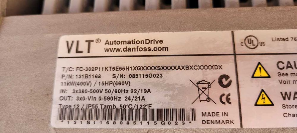 Falownik DANFOSS VLT FC-302P11KT5E55H1 11 kw