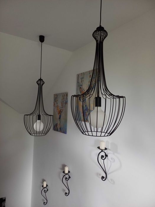 Lampa ażurowa metalowa wisząca czarna Nowodvorski, żyrandol