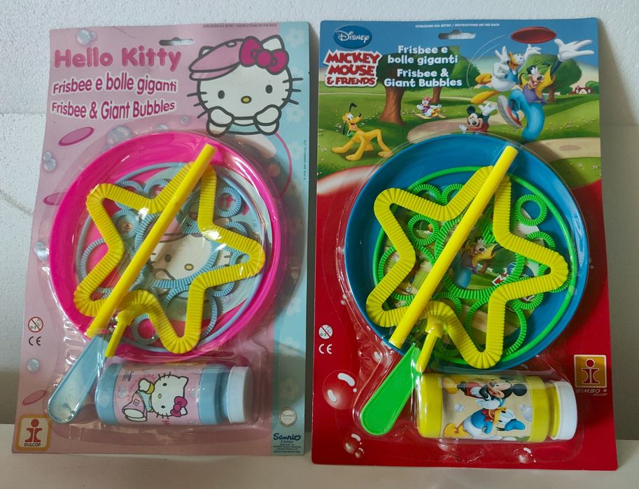 Frisbee c/Bolas Sabão Gigantes (Hello Kitty / Mickey)