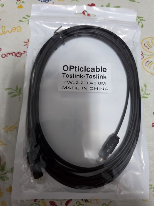 Cabo optico digital 5mts Novo ideal para soundbar