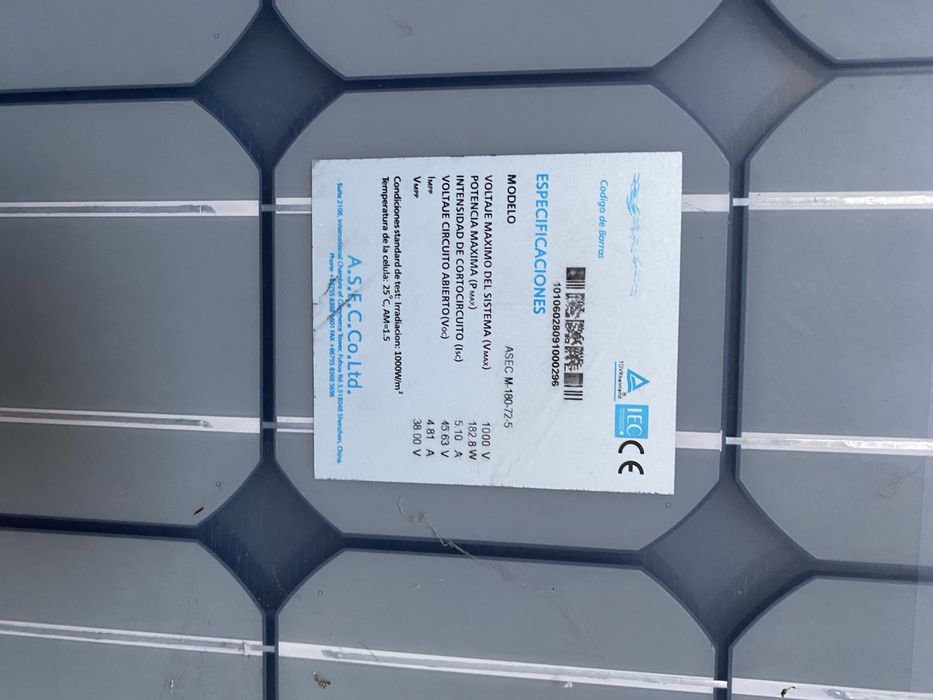 Paineis solares 175W cada