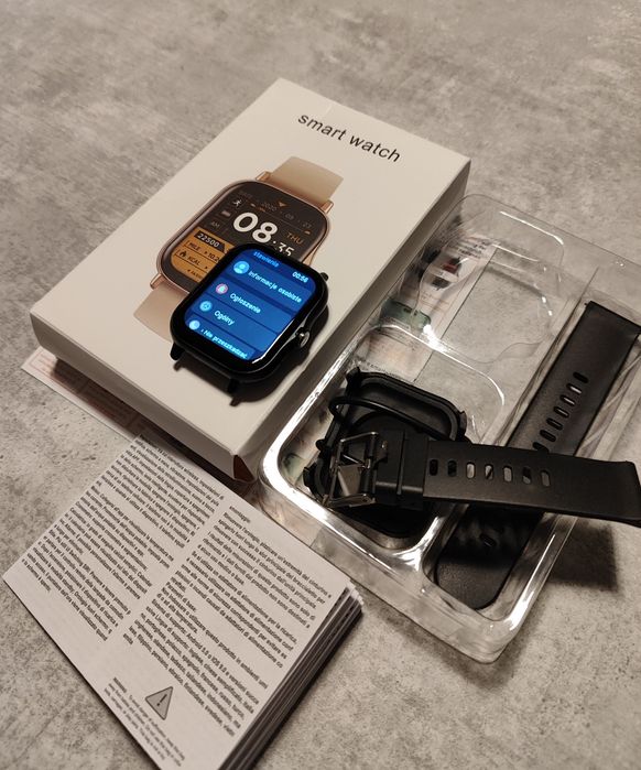 SmartWatch Nowy Czarny Rozmowy, kalkulator, krokomierz, itd