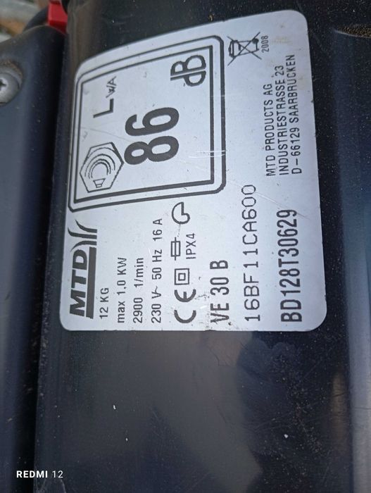 Escarificador de Jardim MTD VE 30