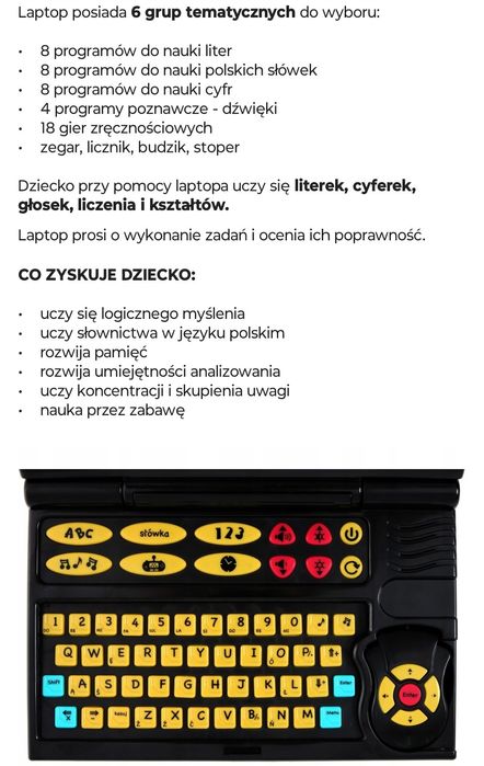 Laptop edukacyjny dla dzieci