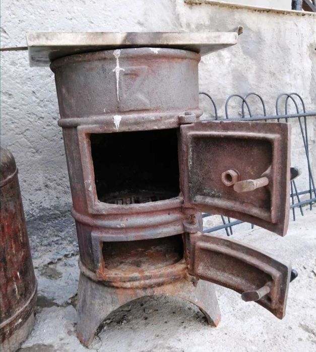 Буржуйка чугунная увесистая, камин, піч/печь, булерьян, топка, плита
