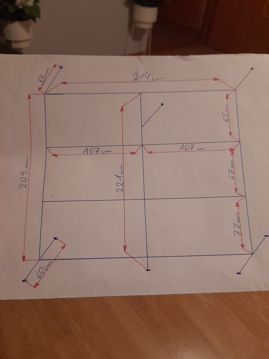Regał przyścienny 214cm x 209cm