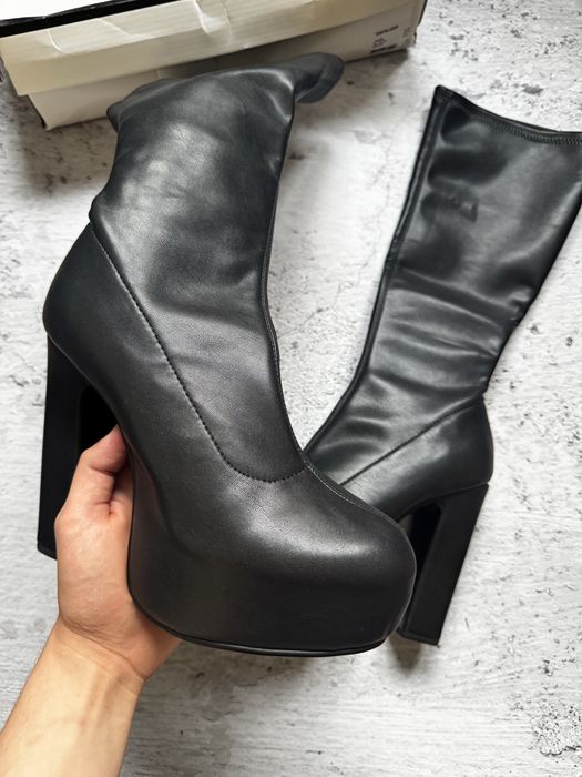 Botki kozaki na platformie Steve Madden Tantalizer damskie czarne 39