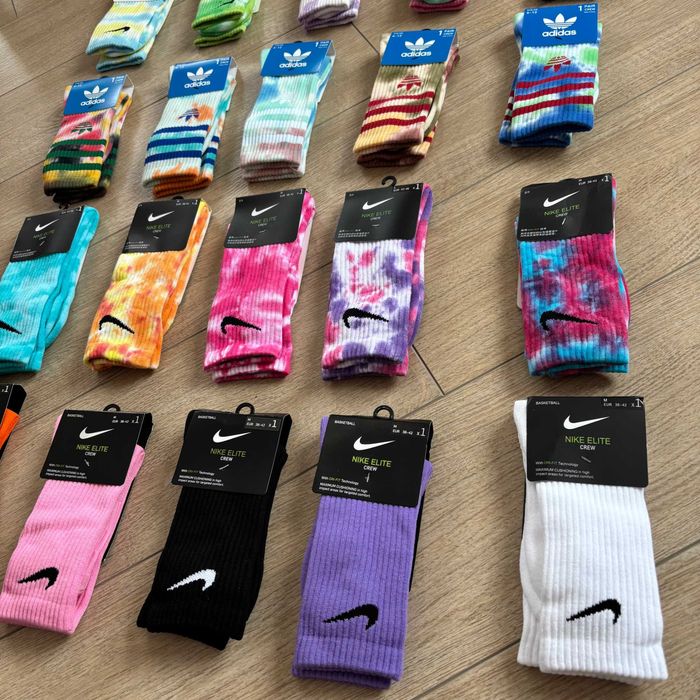 M 38-42 L 42-46 Високі шкарпетки Nike Elite tie-dye літні фабричне фарбуванння унісекс яскраві та екслюзивні технологія Dri-Fit