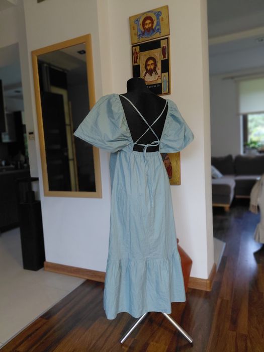 sukienka boho 40, naturalna Cotton