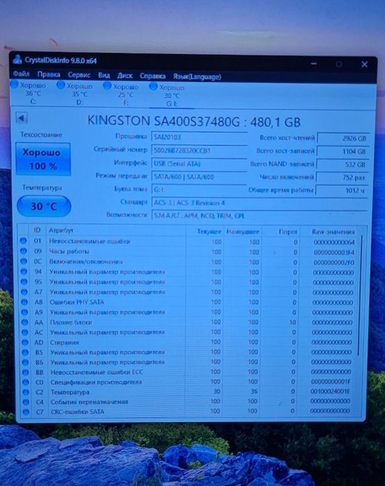Жёсткий диск HDD SSD