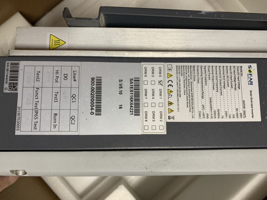 Inversor SOFAR 1600TL