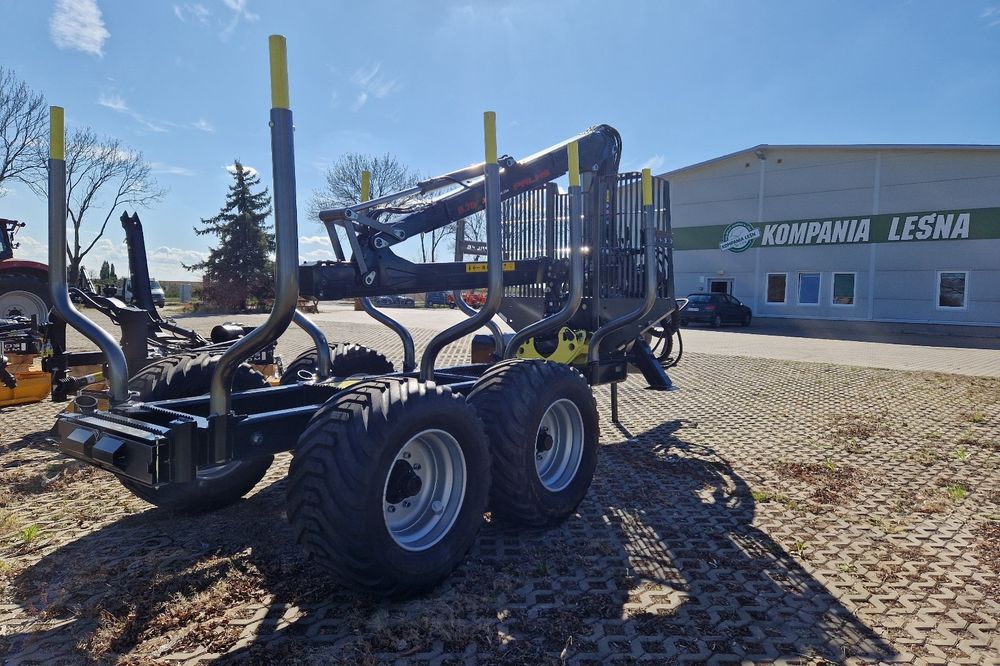 PALMS 14D 5.75   Przyczepa leśna do drewna 14 ton z żurawiem 7,5 m