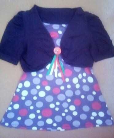 Туніка на бретельках і болеро одним комплектом