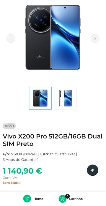 Vivo X200 Pro 16GB+16GB 512GB NOVO. Troca/retoma. Fatura, garantia, caixa, Acessórios, capas