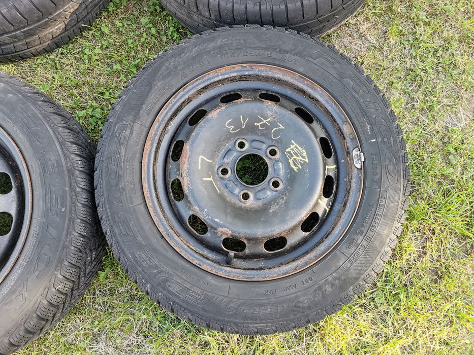 Koła 5szt. 5x108 R15 focus mk2, felgi stalowe, opony zimowe i opony letnie