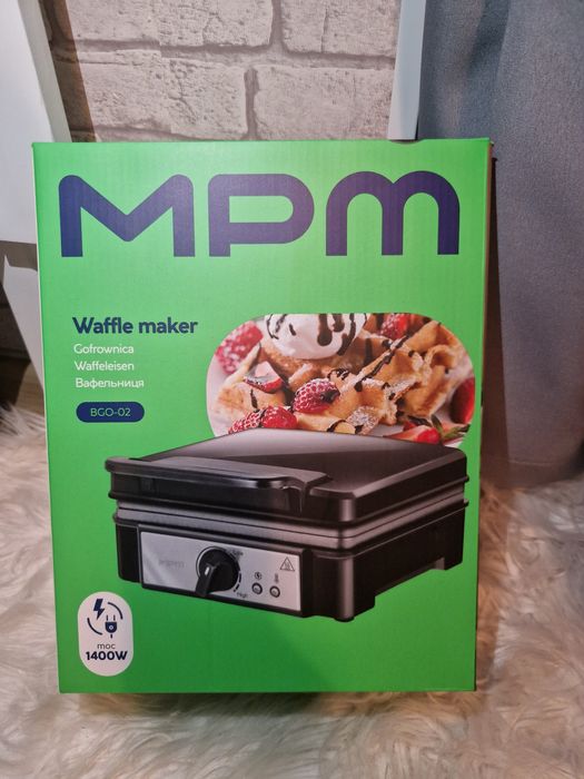 Nowa gofrownica MPM Gofrownica MPM BGO-02 1400 W  2 gofry