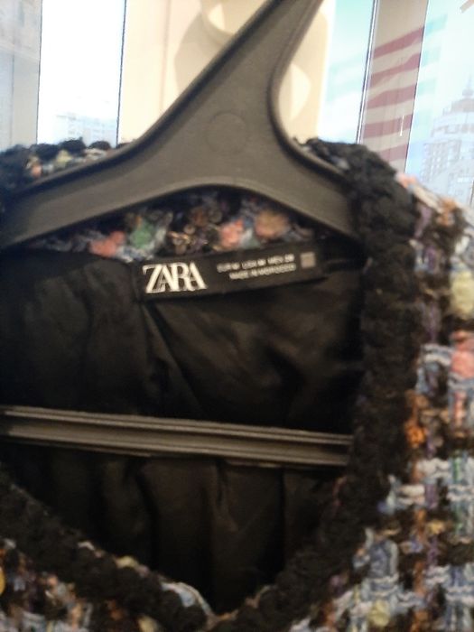 Піджак твідовий з вовною у складі Zara S-M