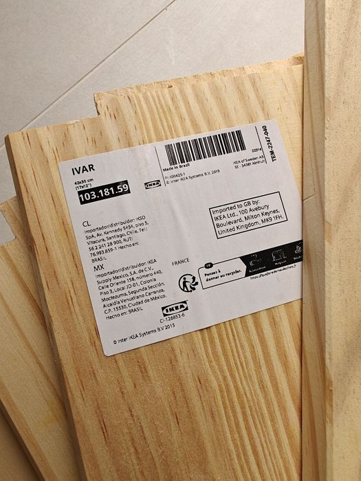 5 Prateleiras IKEA IVAR (42x30 cm) - Madeira Mac