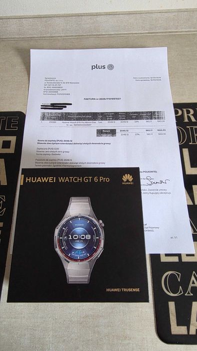 HUAWEI WATCH GT 6 PRO 46mm Elite jak NOWY tytanowy faktura 12/03/2026 gwar.prod.24M!Komplet