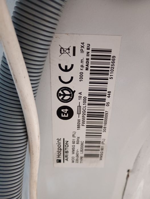 Pralka automatyczna hotpoint Ariston 6kg slim