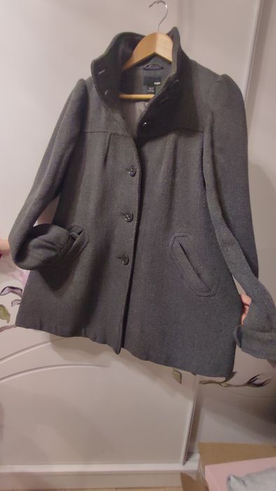 Płaszcz kurtka wełna H&M XS 34 S