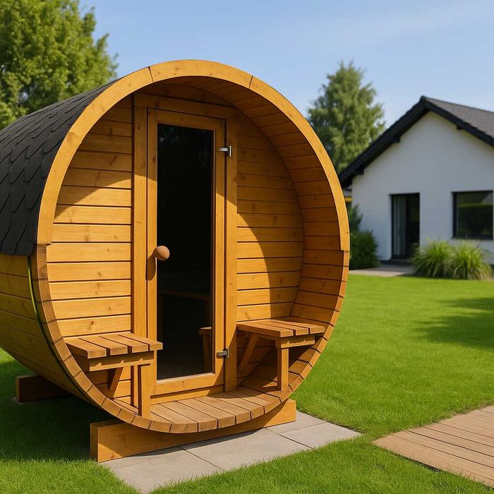 Sauna drewniana sucha 270cm świerk PRODUCENT FV23 taras ławki jakość