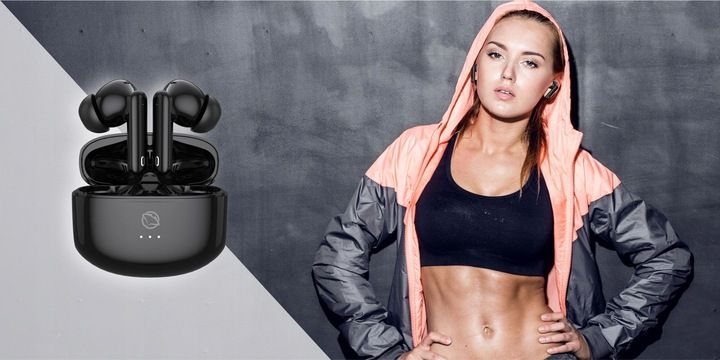 Słuchawki Bezprzewodowe Douszne Manta Rytmo Czarne