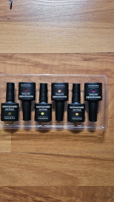 Zestaw 6 lakierów hybrydowych Senvenski 7,3 ml UV/LED
