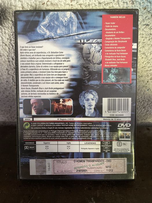 Dvd o homem transparente